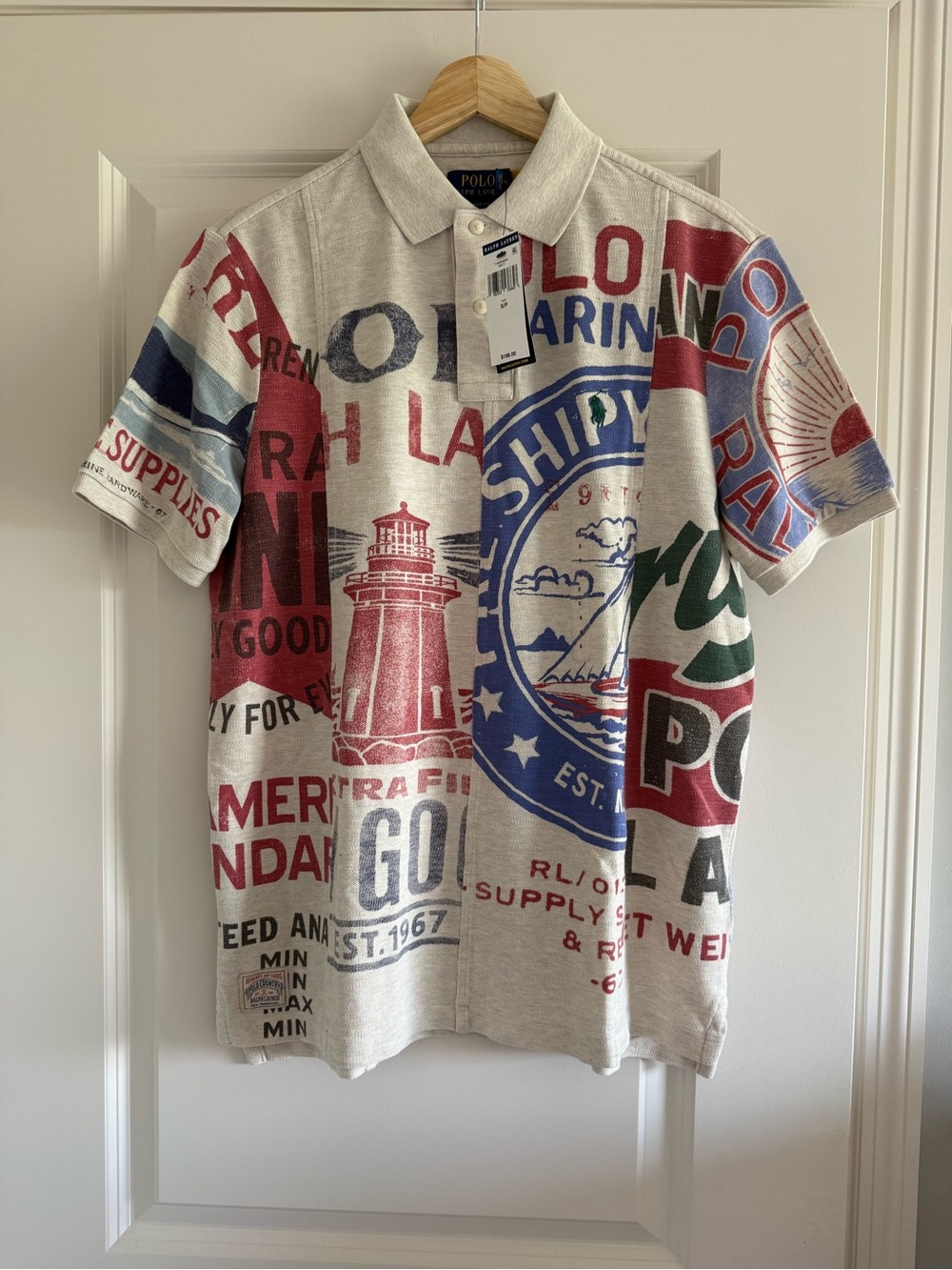 Polo Ralph Lauren Dry Goods Print Graphic Polo Brand New Size S